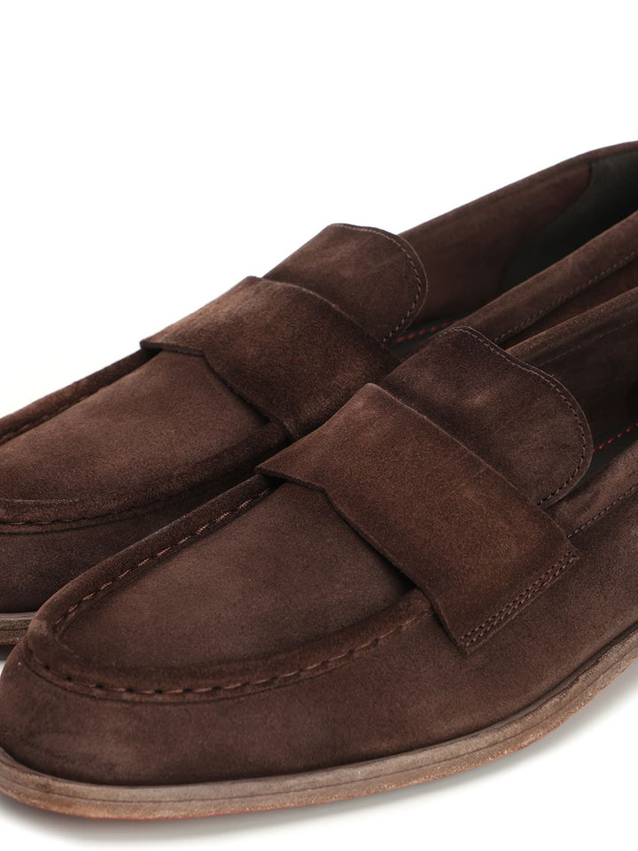Corvari Suede Moccasin Loafers - Brown | 8a9c8dea05497fdd02393c49459db89d97b86408