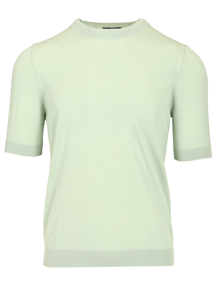 Ballantyne Cotton Crew Neck Sweater Knitwear - Green | 844f77244c5fde26774c141f0f8f2746f2e69dbe