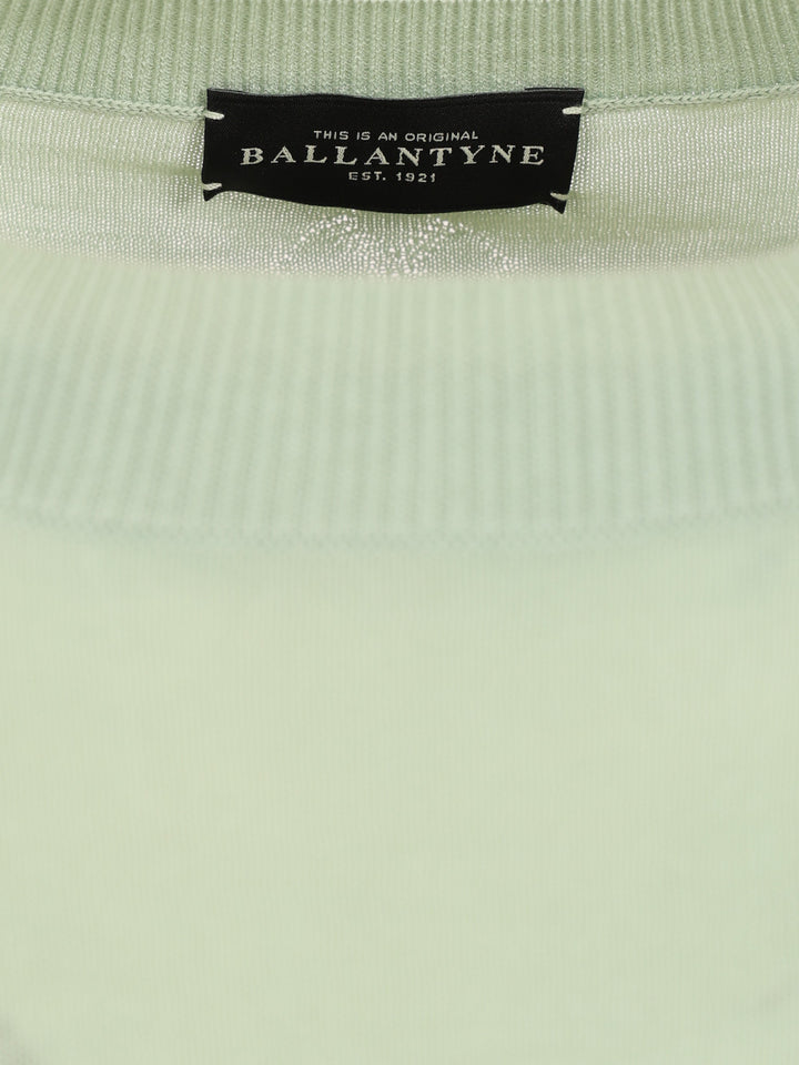 Ballantyne Cotton Crew Neck Sweater Knitwear - Green | cc5b11c74b834b205d08559141d8f7c7f14b4bc5