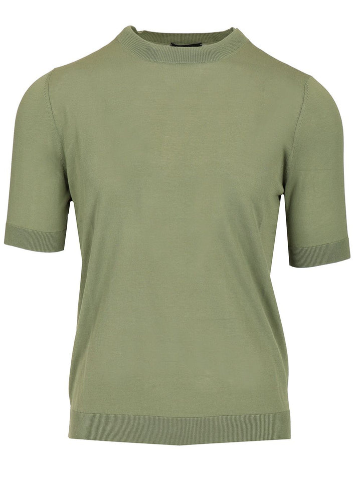 Ballantyne Slim Fit T-Shirt Knitwear - Green | cc4a52611c0f207af9908514b239876923235682
