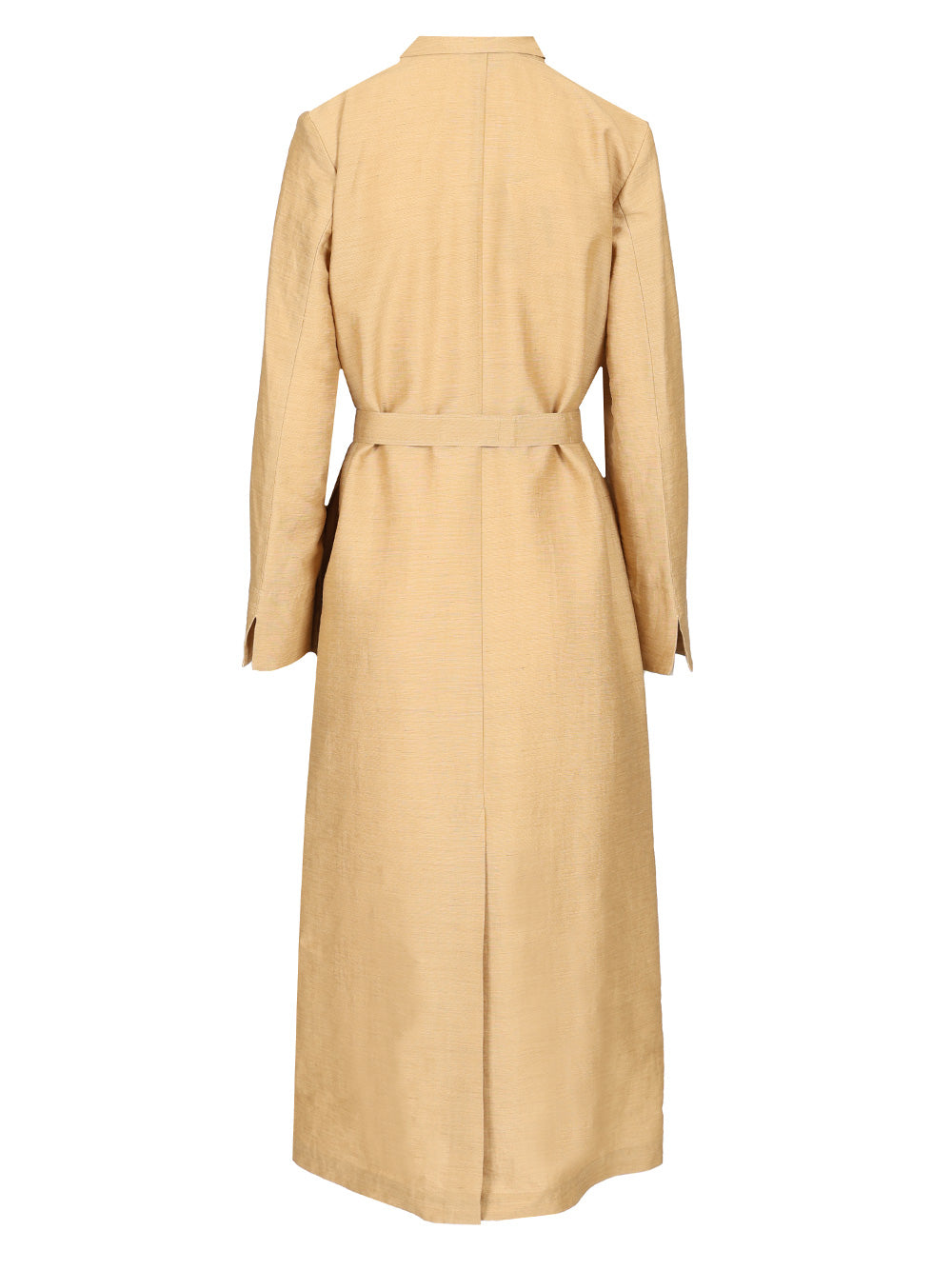 Max Mara Linen And Silk Canvas Overcoat Dresses - Gold | 94dbf737511403a5b3f55b9be4bc98e18d5aabf3