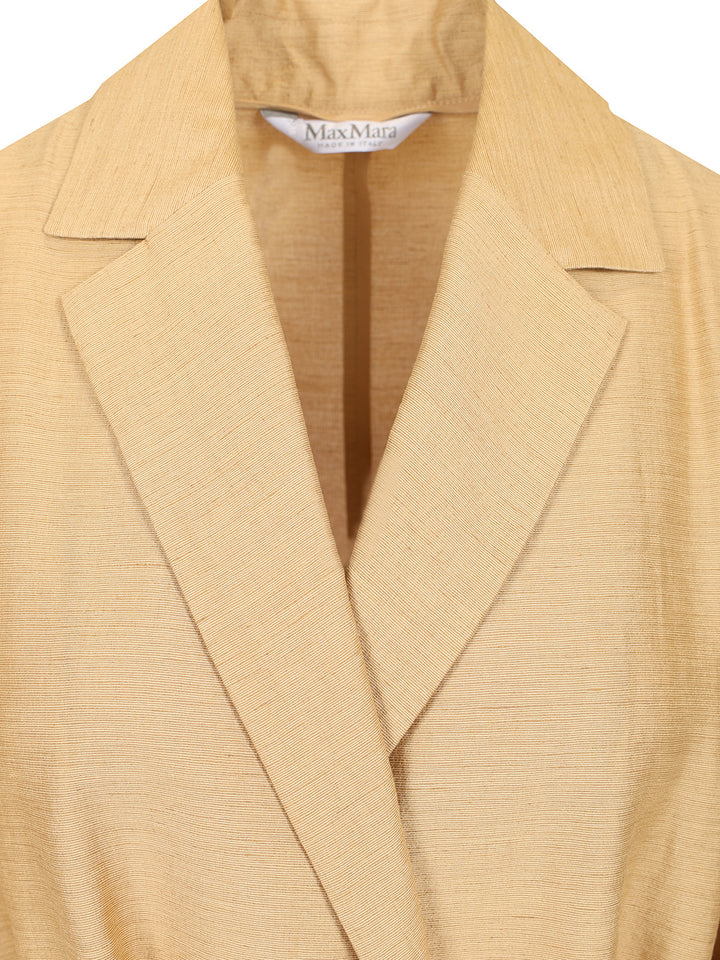 Max Mara Linen And Silk Canvas Overcoat Dresses - Gold | 1c890a0cfacb7a097ff198a89eeac2545a30a39d