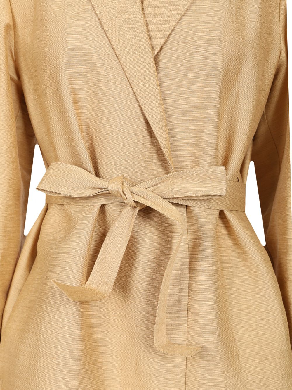 Max Mara Linen And Silk Canvas Overcoat Dresses - Gold | 65e91e9093893451d9ea45fb9248b183ed533b9b