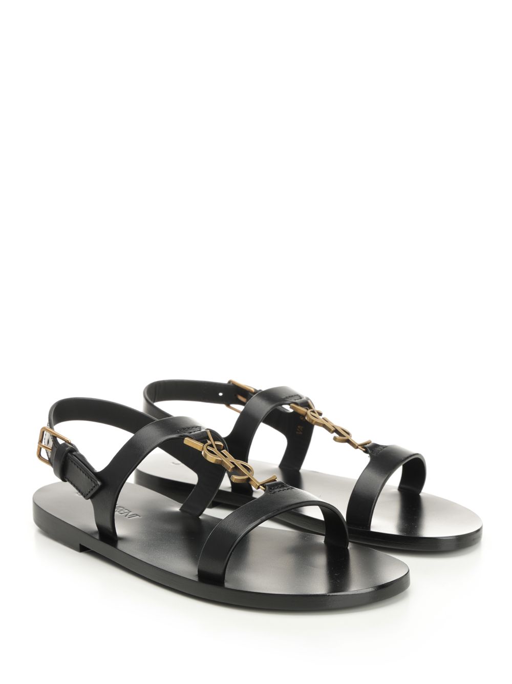 Saint Laurent Cassandra Sandals - Black | 5513436b7edbdb069f18bb8dab20d3e7f4f5efbf
