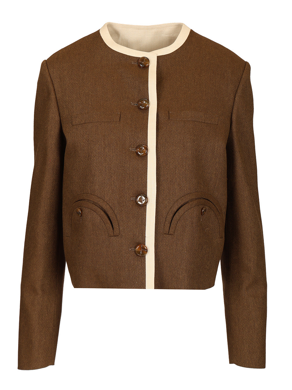 Blazé Milano Silk Bolero Jacket Jackets - Brown | b022d869c27b83e3ee67d604647e4b5fe6d8a94d