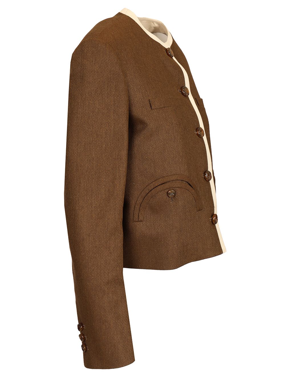 Blazé Milano Silk Bolero Jacket Jackets - Brown | 70d2b4198c9f308abfc72627135b1c19a5d4446a