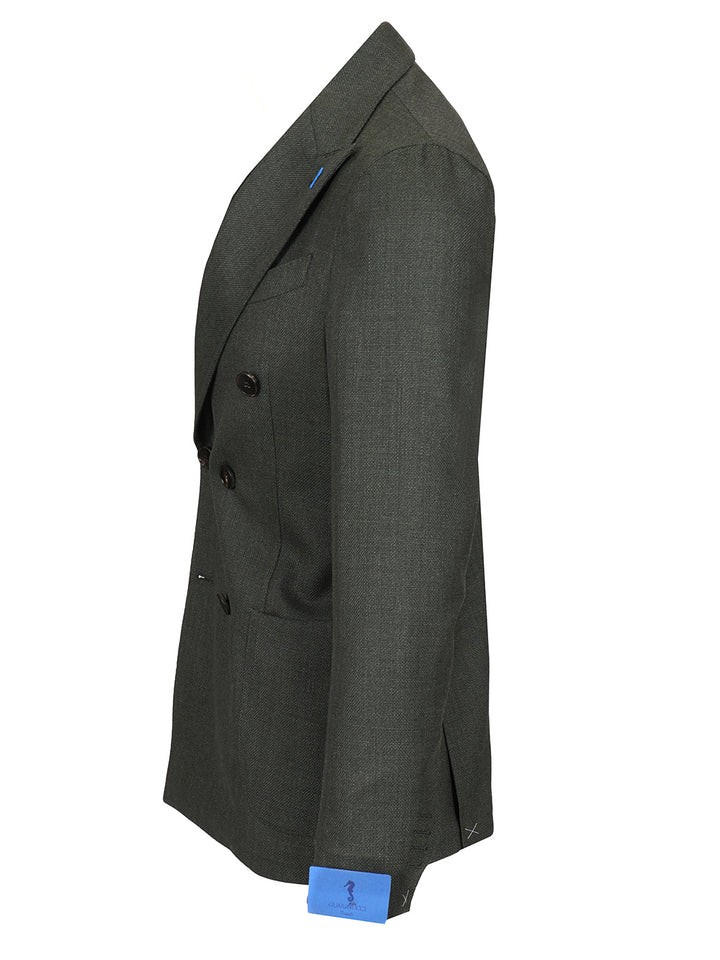 Guarinucci Double-Breasted Wool Blazer Jackets - Green | 699834175718f4921b99d799e64d251f4e3451f6
