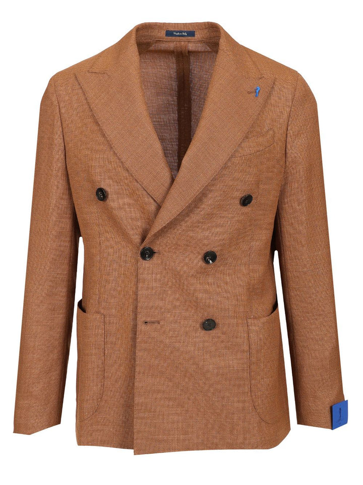 Guarinucci Double-Breasted Wool Blazer Jackets - Beige | a086c2a21b0897793ea2463d8f1795215291c4b8