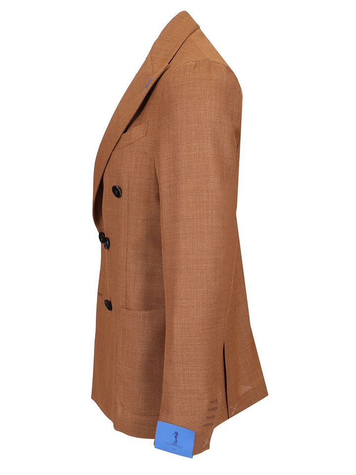 Guarinucci Double-Breasted Wool Blazer Jackets - Beige | 713162ece8fbb1d50e8bb634ffc4a9bf7cce6e5c