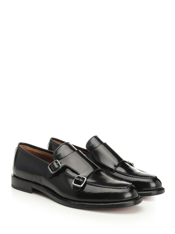 Corvari Double Buckle Moccasin Loafers - Black | d4751f7821603d5bedc2f67693e46cfeccdb4bb9