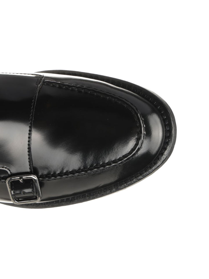 Corvari Double Buckle Moccasin Loafers - Black | 27e71399cfc81614b794721e9fc57ab575d7aa2e
