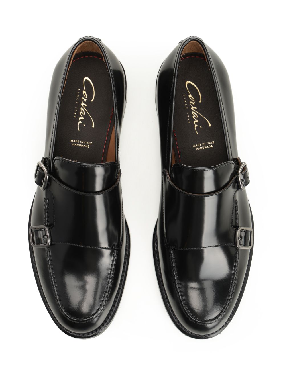 Corvari Double Buckle Moccasin Loafers - Black | 990620819f1680cf1a2a7b7777716f962e738586