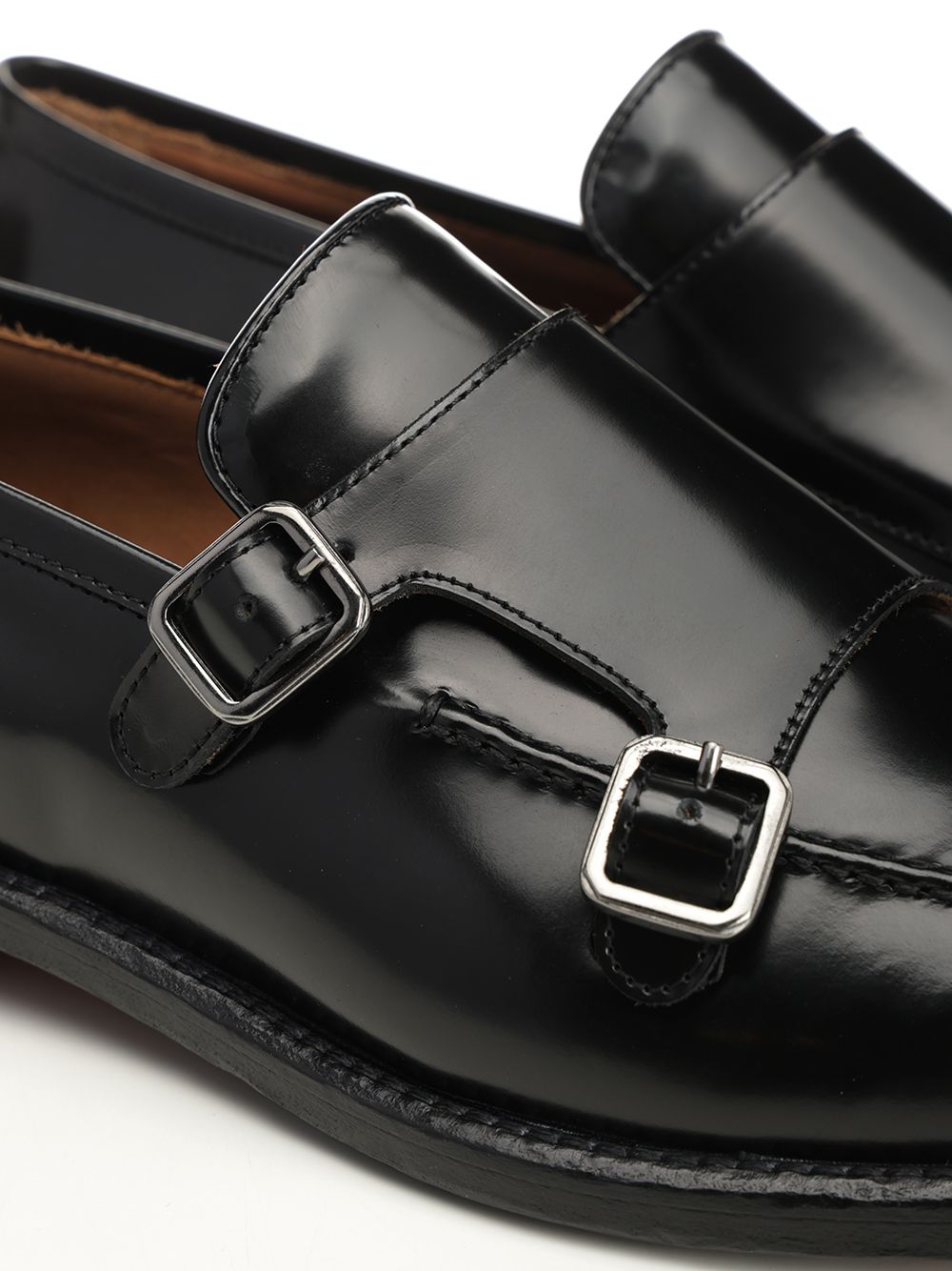 Corvari Double Buckle Moccasin Loafers - Black | 85563ffa05a01b6138b4d5d3a83307e86a962268