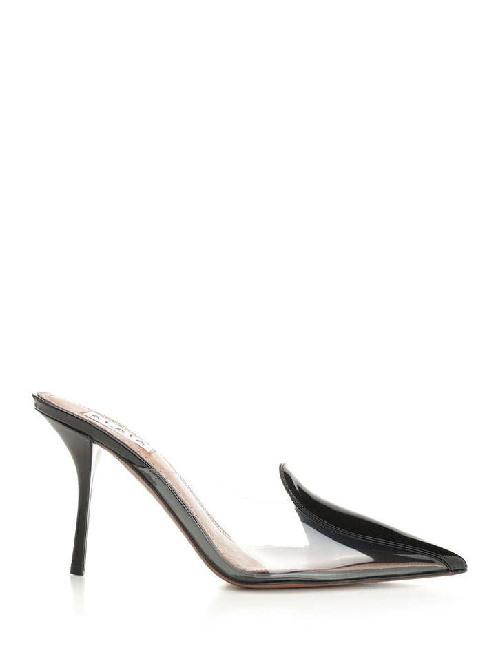 AlaÏA Mule In Patent Leather And Pvc Pumps - Black | cc3cba922c44de7bcfd87a1b8adf98904404f894