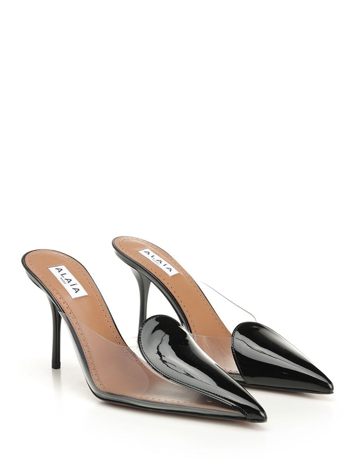 AlaÏA Mule In Patent Leather And Pvc Pumps - Black | b49dc18636019f869a06c84ce4c3503cb7153067