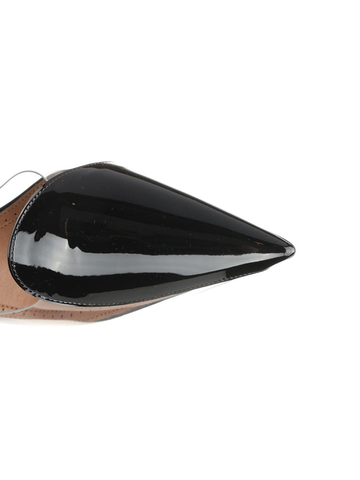 AlaÏA Mule In Patent Leather And Pvc Pumps - Black | 291b309055c63a77e23dd3834f906267c4963d23