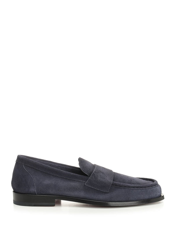 Suede Moccasin Loafers Blue