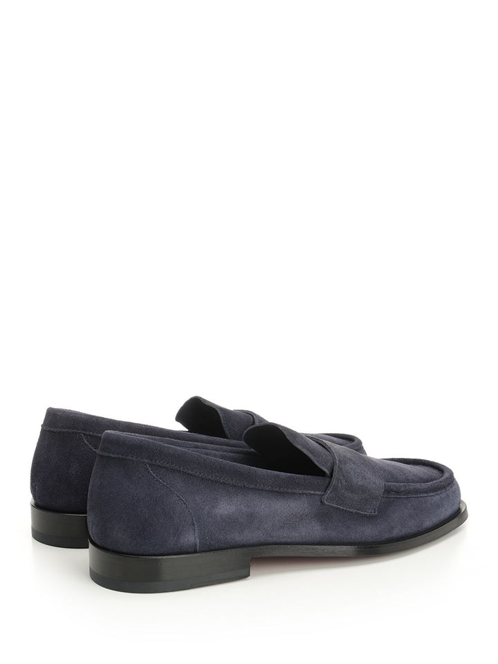 Corvari Suede Moccasin Loafers - Blue | 73bdfa27bab0a2b553b07f574922d655b661b4a1