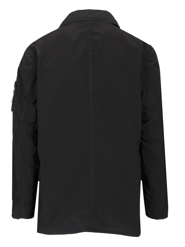 Stone Island Short Nylon Trench Coat Jackets - Blue | 6627432be1cbcd95fd3dd902508c425ffd371193