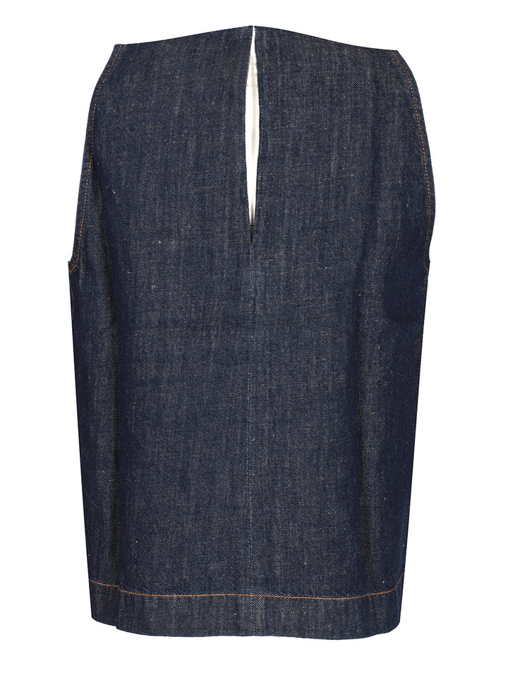 7 For All Mankind Sleeveless Top Tops - Blue | 736ddb909e8046127229620279e040aeae7a0503