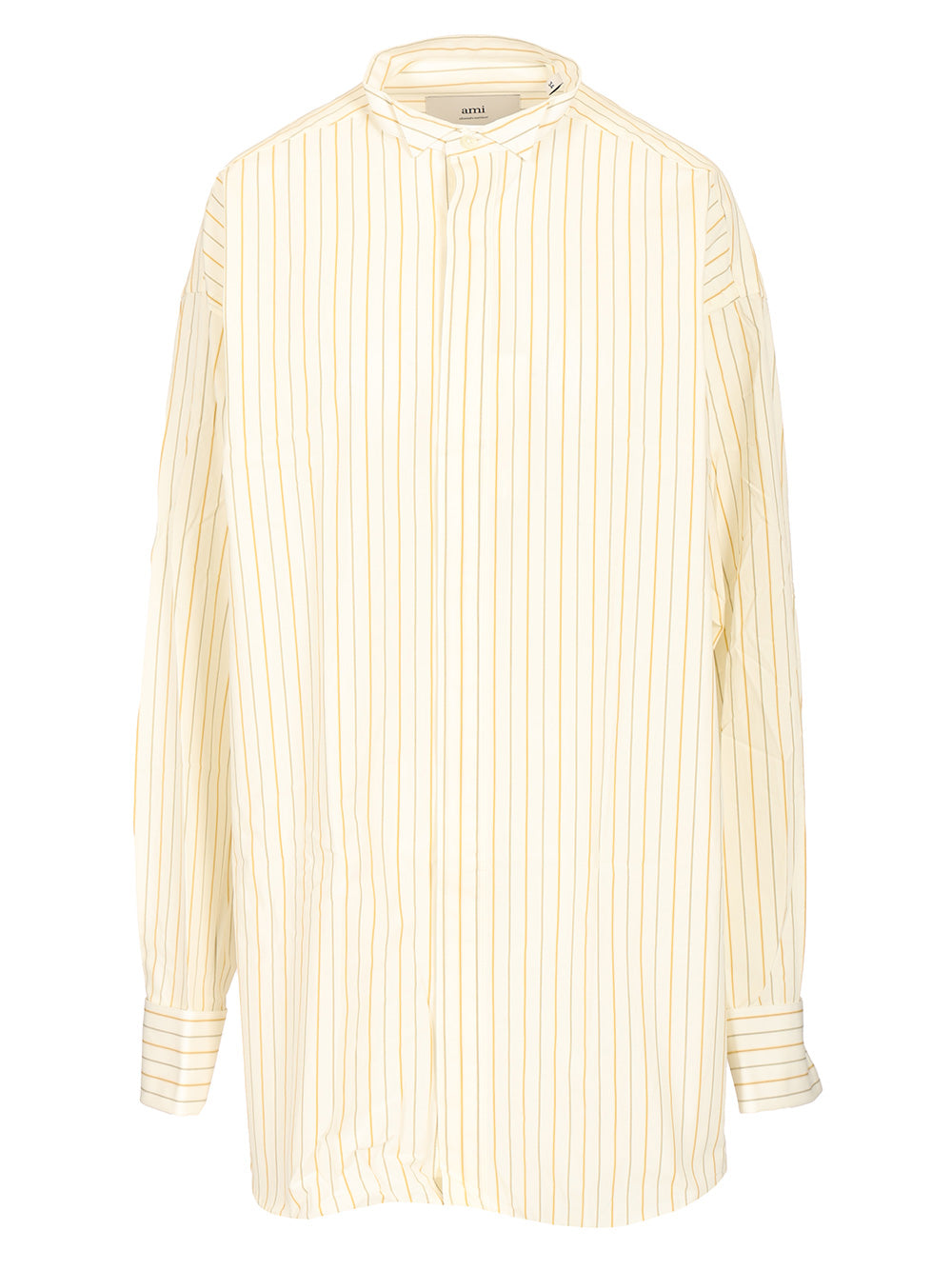 Ami Oversized Striped Shirt Shirts - White | e3d2925814d39907a6946f75439950531bd743f3