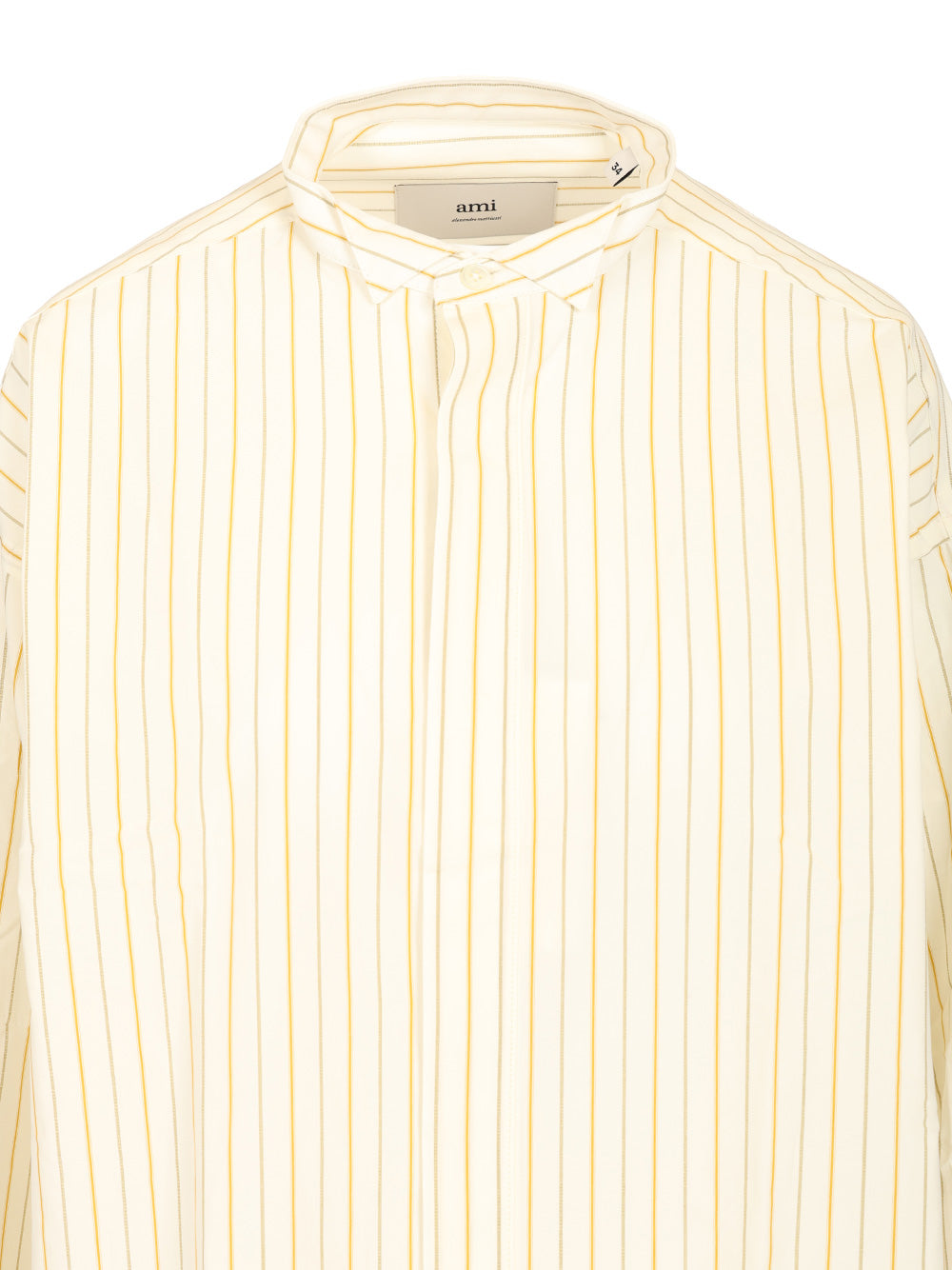 Ami Oversized Striped Shirt Shirts - White | 7e960704936a0f3cc848b733d2d0c1e51d6ce2f3