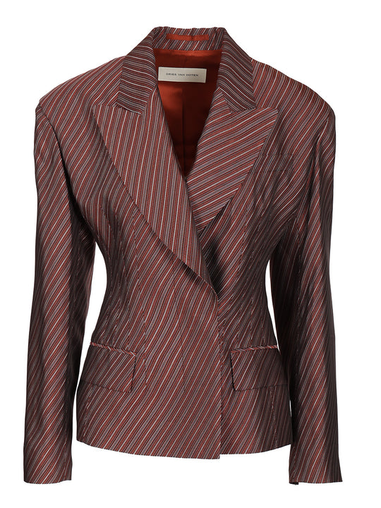 Fitted Blazer Jackets Bordeaux