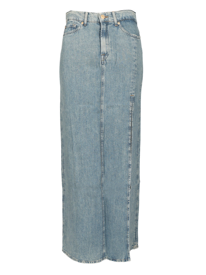 7 For All Mankind Long Maxi Skirt Skirts - Light blue | 0d5ae10191b87015cc9f7d1fa144eada16b08cea
