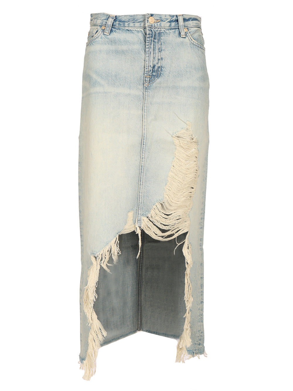 7 For All Mankind Midi Skirt Skirts - Light blue | 8c29aa8b910ee45c2f23d05daae4544da2d8c7a0