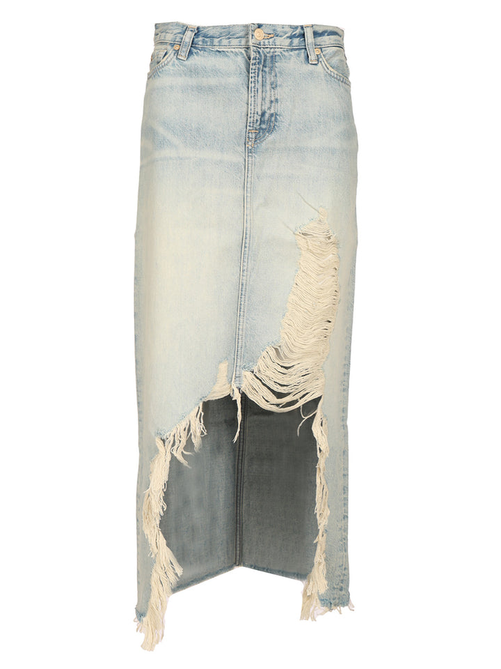 7 For All Mankind Midi Skirt Skirts - Light blue | 8c29aa8b910ee45c2f23d05daae4544da2d8c7a0