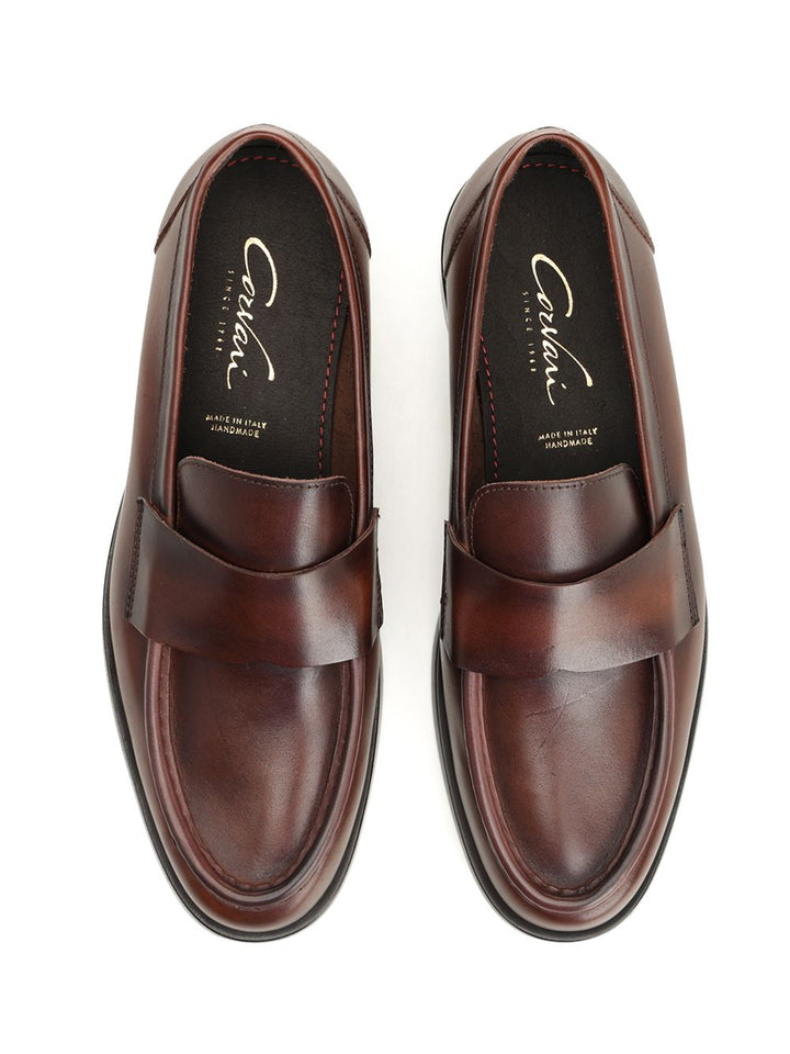 Corvari Brown Mocassin Loafers - Brown | ca3474f44e88083f144dc3826ec4abfd86214491