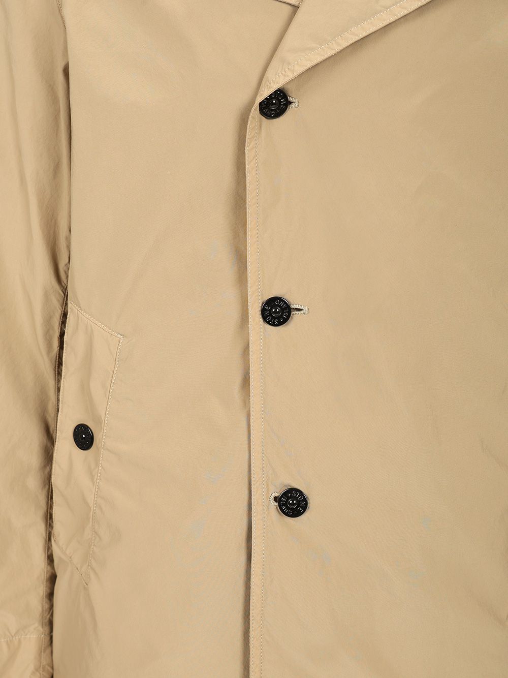 Stone Island Short Nylon Trench Coat Jackets - Beige | e723bb46b0aeb062afab64a021c9d10975cd17c8