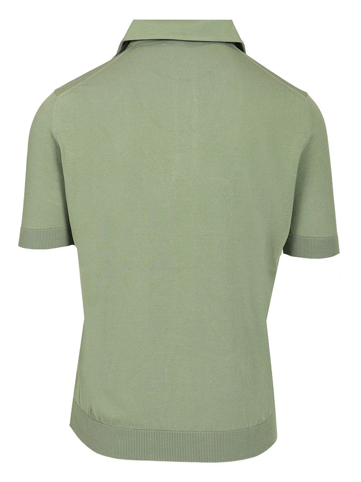 Al Duca D'Aosta Cotton Polo Knitwear - Green | 5145d1806ccc871b3c885a474cb1627dc672b9af