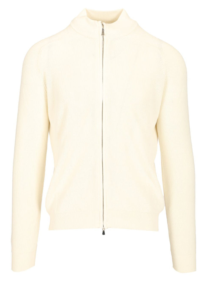 Al Duca D'Aosta Cotton Cardigan Knitwear - White | 4eaa6f6eba329906ca8940f39956ce6f54d9b258