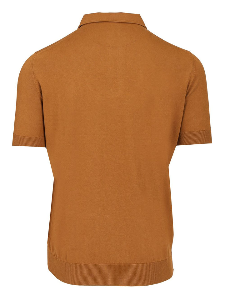 Al Duca D'Aosta Cotton Polo Knitwear - Brown | a62c197b8f5a2cfa536b0c258c335ff7049a5e4d