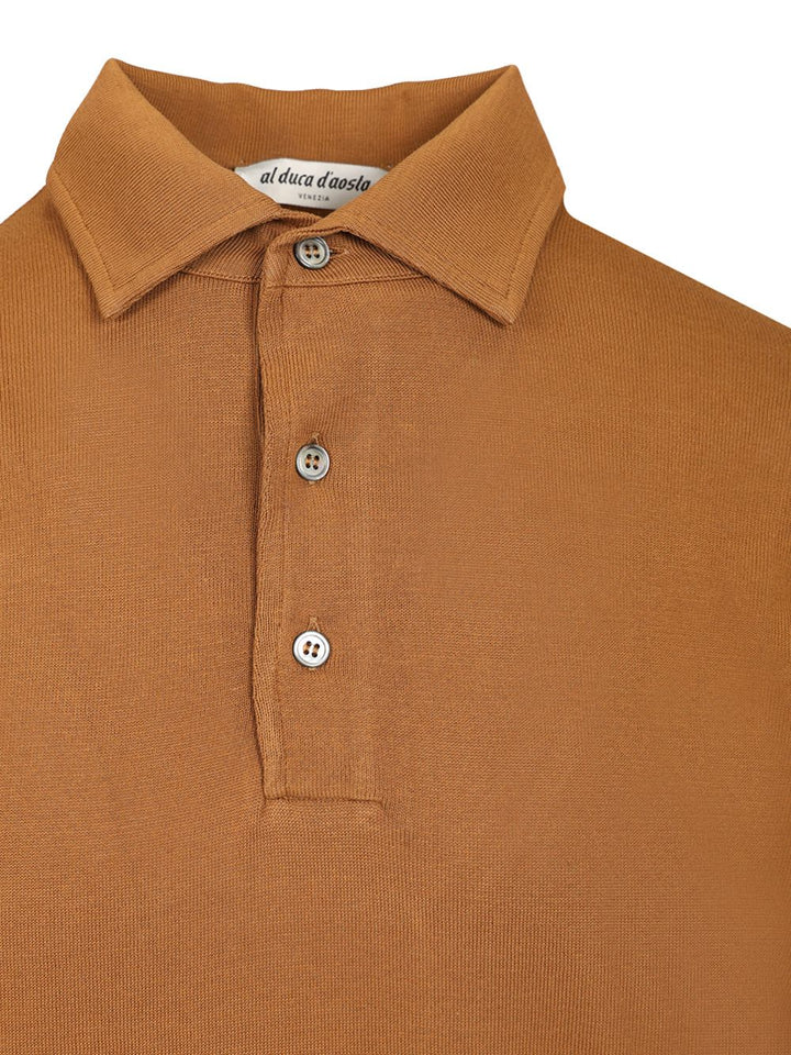 Al Duca D'Aosta Cotton Polo Knitwear - Brown | bdbd8ef822490c3c52da1055c3f123d59ce86a9b