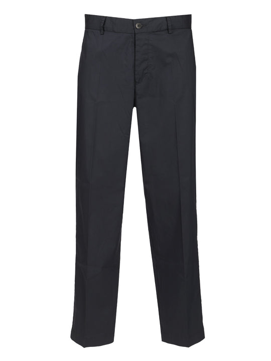 Cotton Blend Trousers Blue