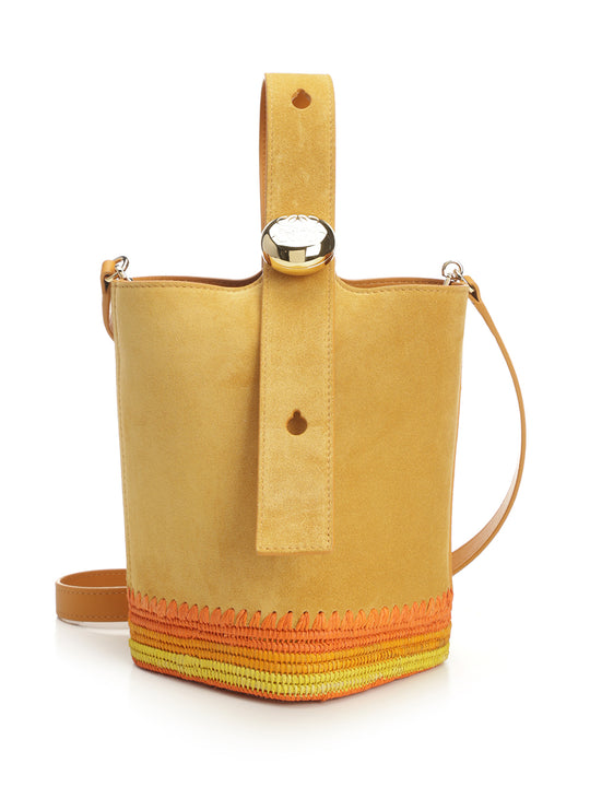 Bucket Bag Pebble Mini Handbags Yellow