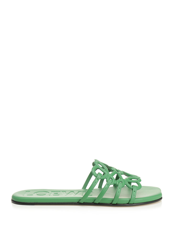 Loewe Petal Sandals - Green | 3d54965de6bc47c25a4db43be86177f2541fe019