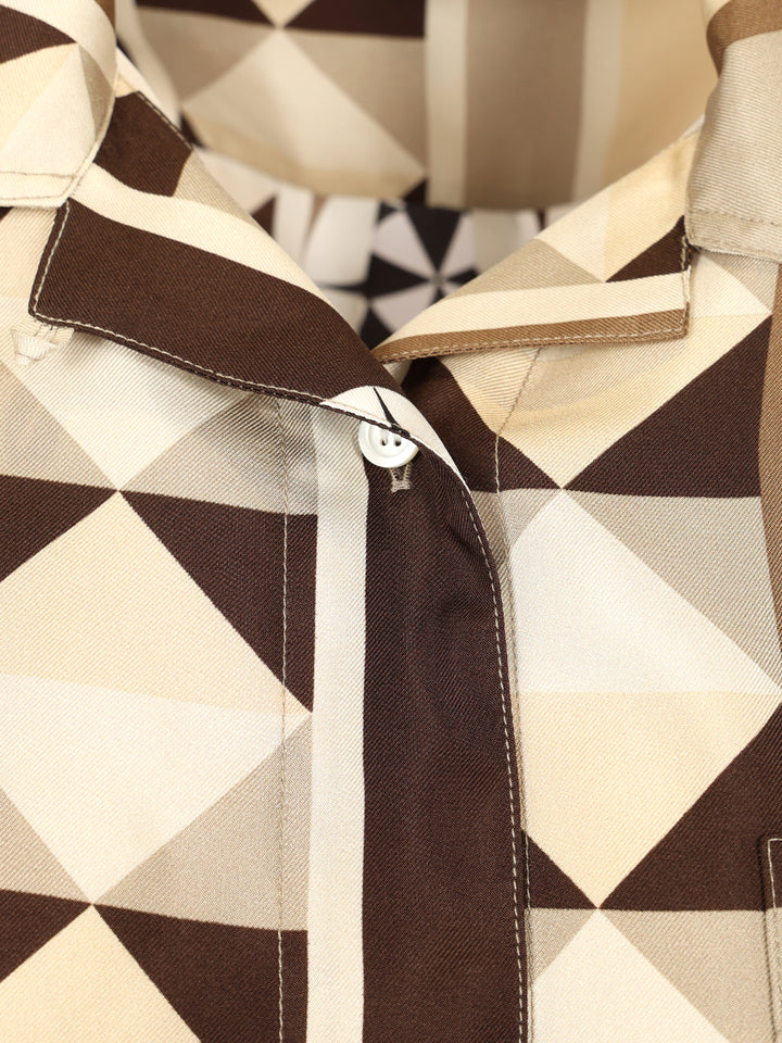 Loewe Silk Twill Shirt Shirts - Beige | 6216ca1a28803f83b96f6b4acc6b7da415e87f89