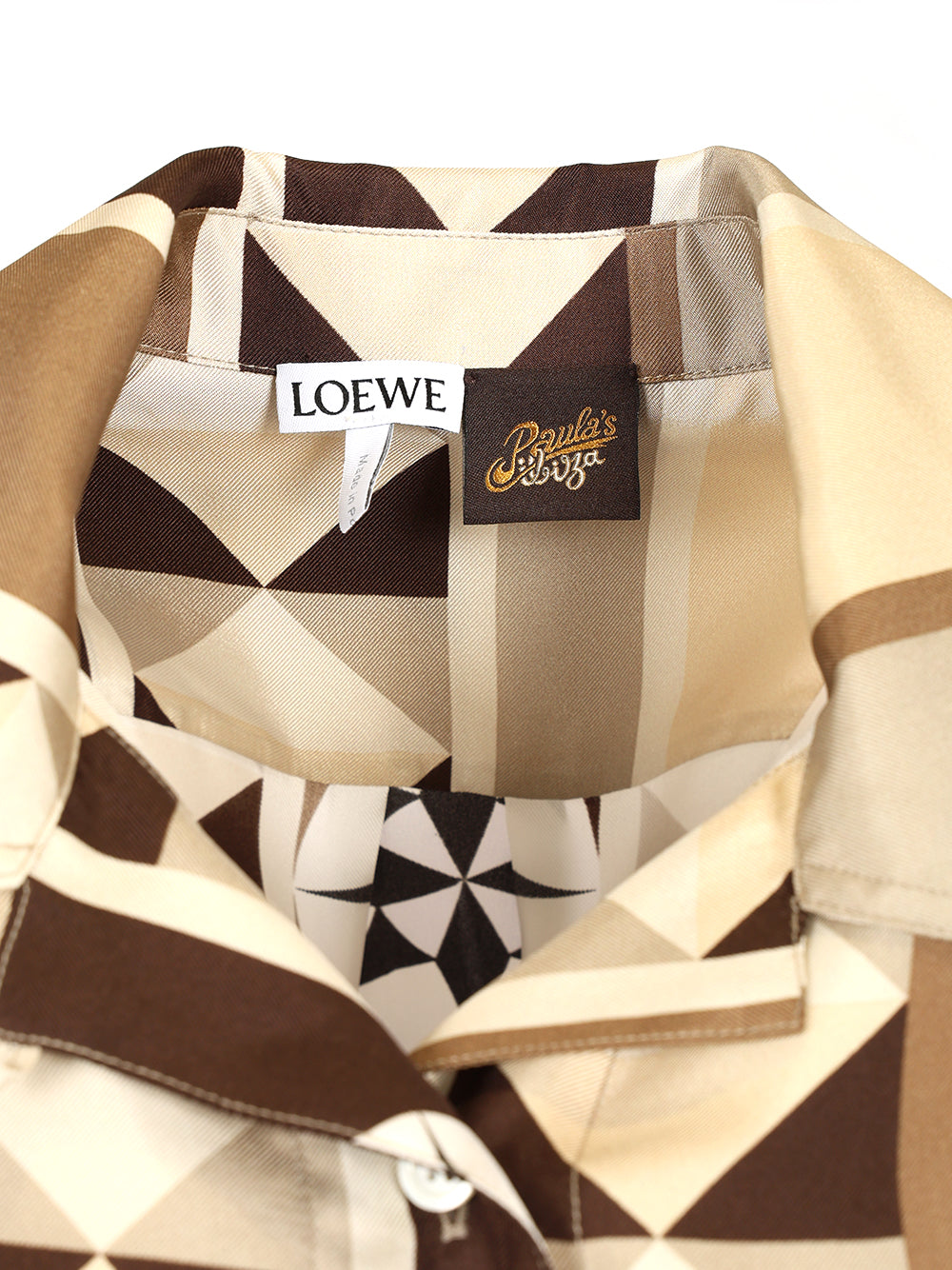 Loewe Silk Twill Shirt Shirts - Beige | da1c0981a87b11ae5f4365972c3b5feb8d2db291