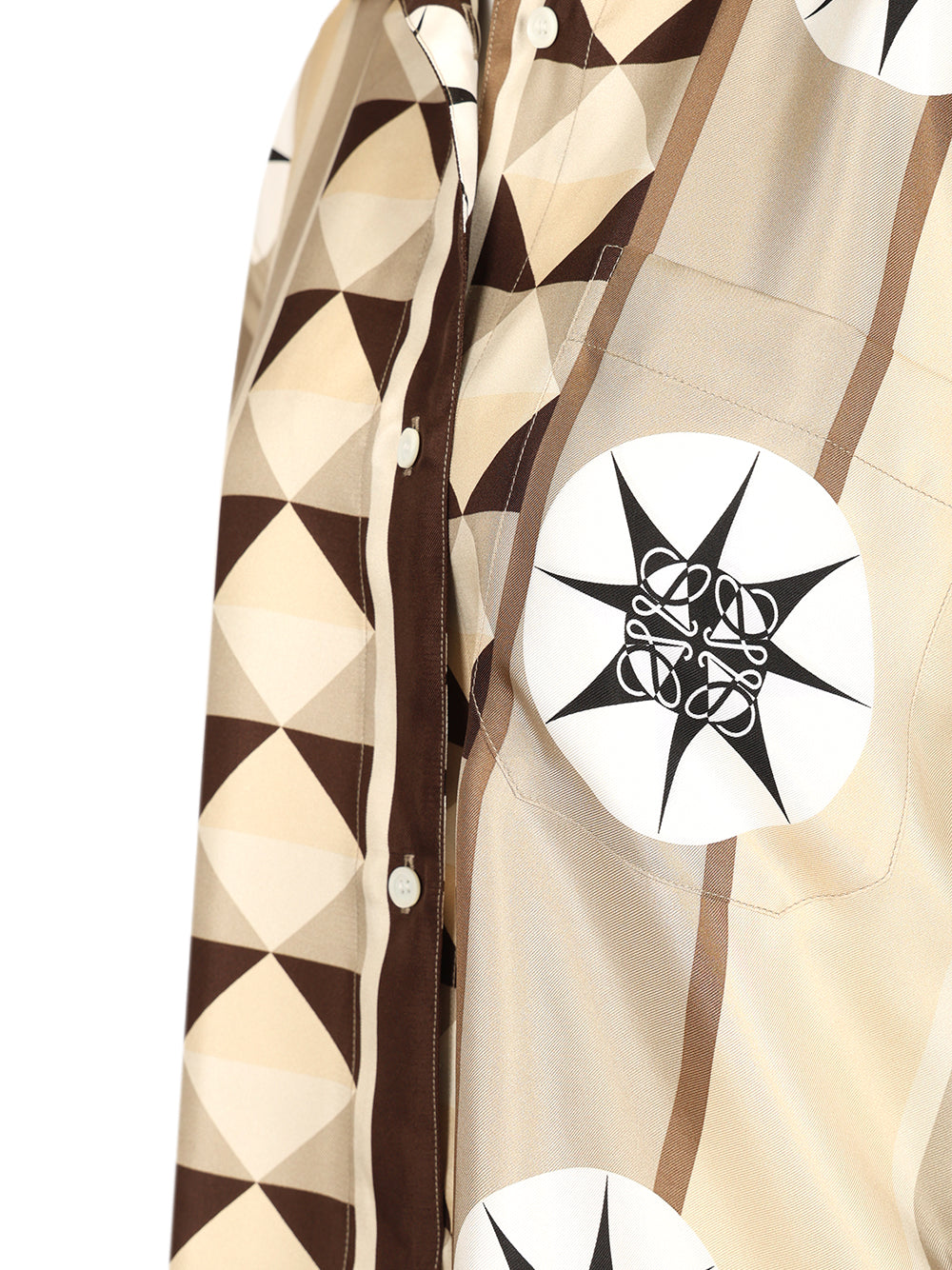 Loewe Silk Twill Shirt Shirts - Beige | 1e4db4f75ec78a4906218dcda061f52e4bc7902b