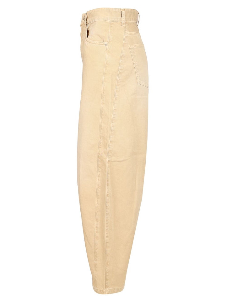 Loewe Barrel Trousers - Beige | 5136ca903d44acebca81a77ed09d9f88fae8a701