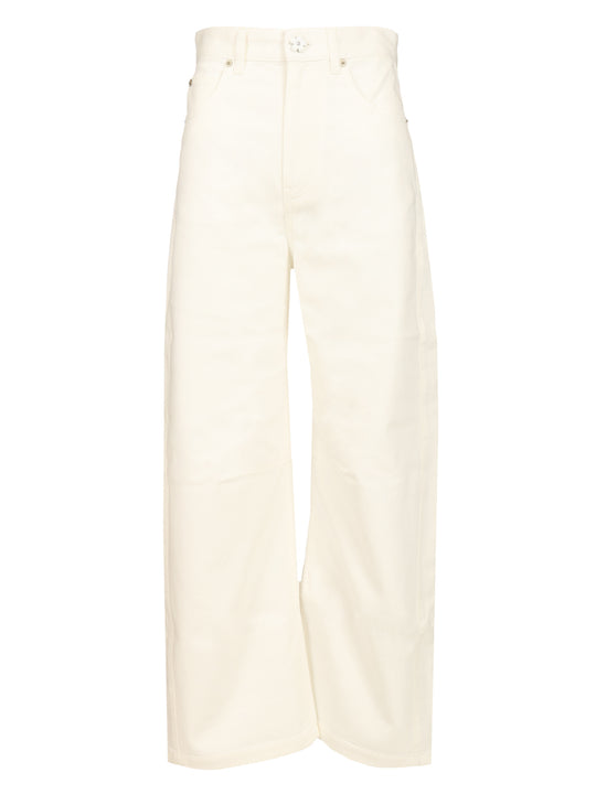 Barrel Trousers Jeans White