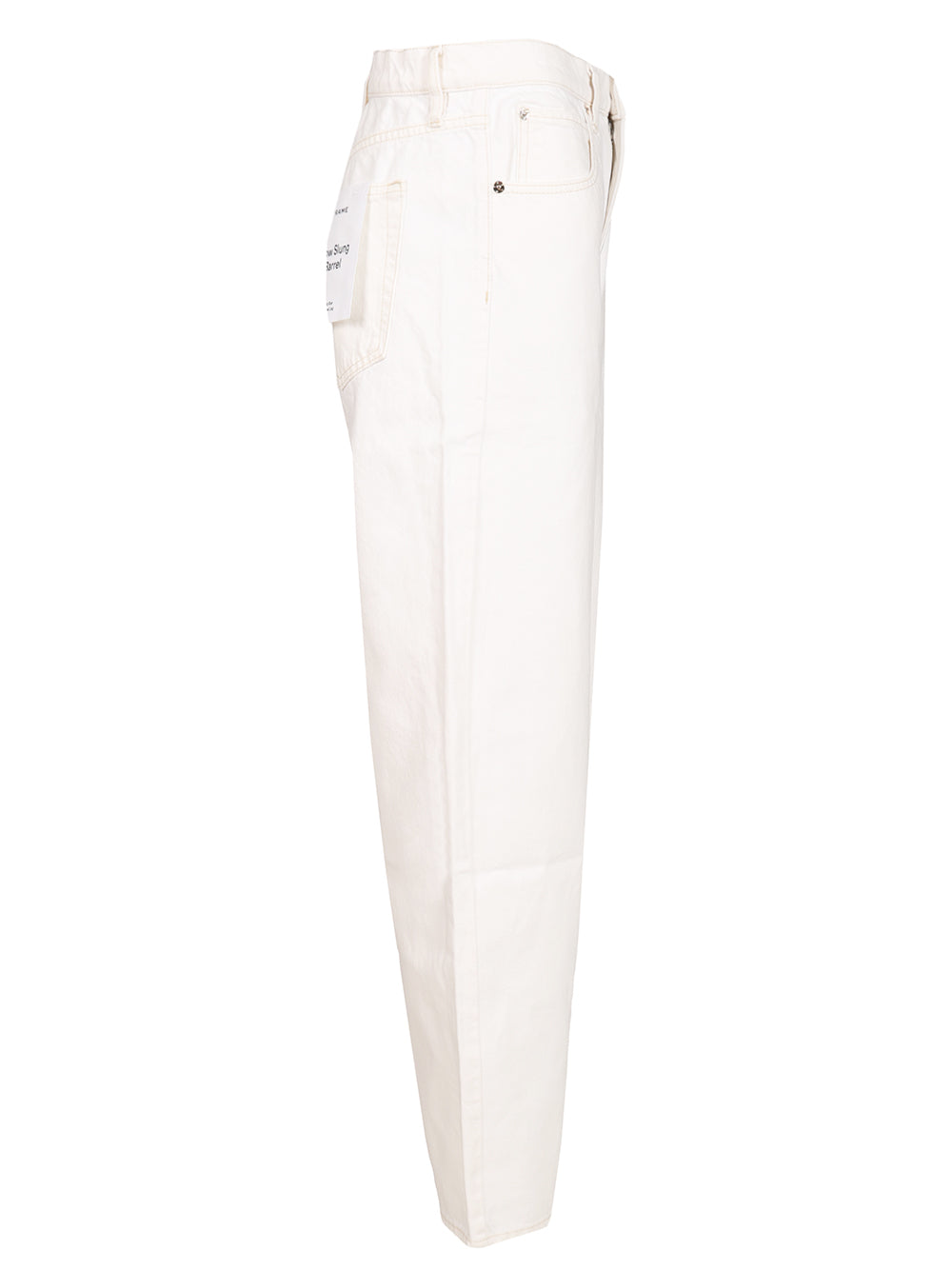Frame Low Slung Barrel Jeans - White | b717ca8bd6abcfa981951ee5e74f3df74a37599e