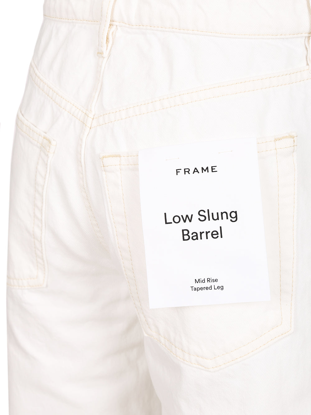 Frame Low Slung Barrel Jeans - White | a35c8aae7ea9d40825b1b6589b67431a47635c89