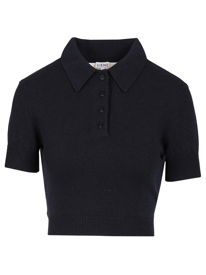 Loewe Wool And Cashmere Polo shirt - Blue | a520b3d421bfdf55a46f28debe596e4a35c9e88b