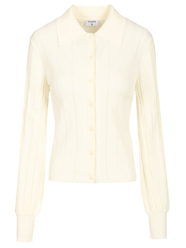 Knit Cardigan Knitwear White