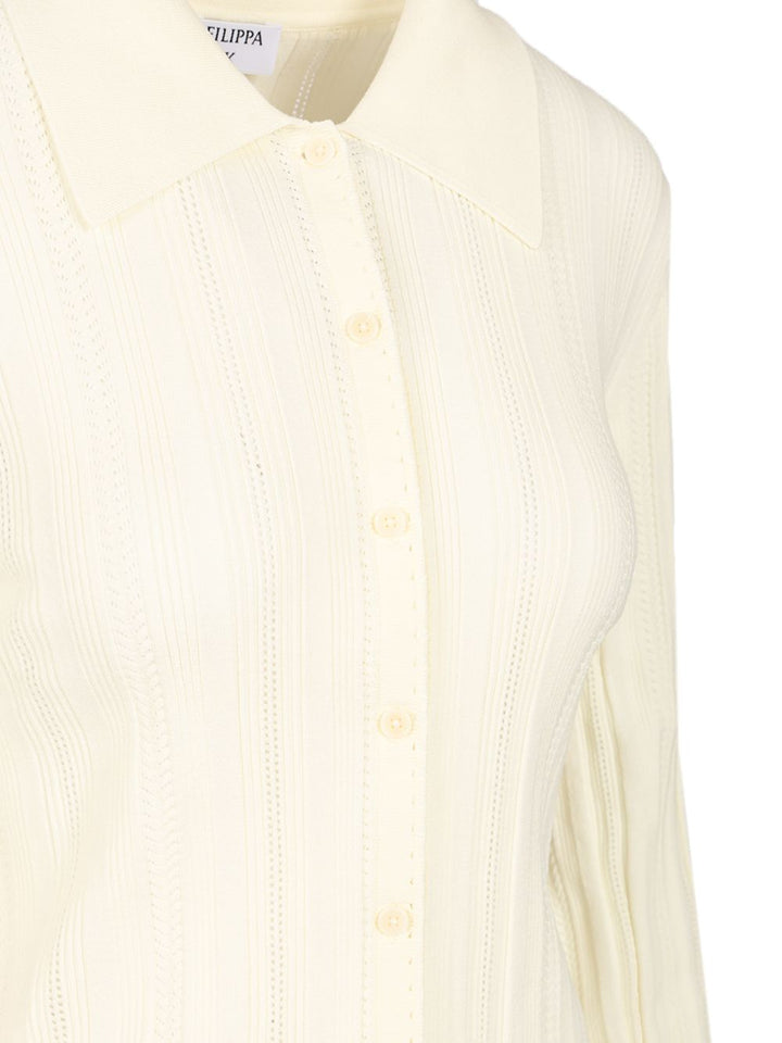 Filippa K Knit Cardigan Knitwear - White | 6e1e66fe25a0ce739cf0a931617ecc22acd8d045