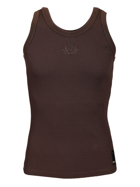 Look 30 Adv Top Ribbed Jersey Ff Club Crest Brown T-Shirt Brown